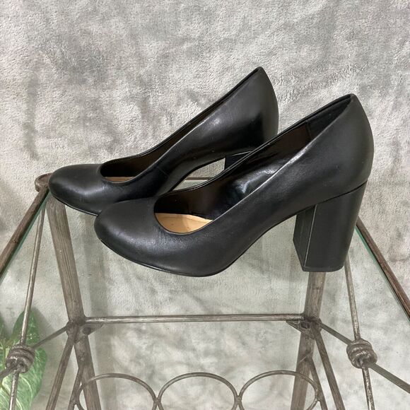 BELLA VITA Career Leather PUMPS, SIZE 6 WW wide width shoes black - Picture 1 of 11